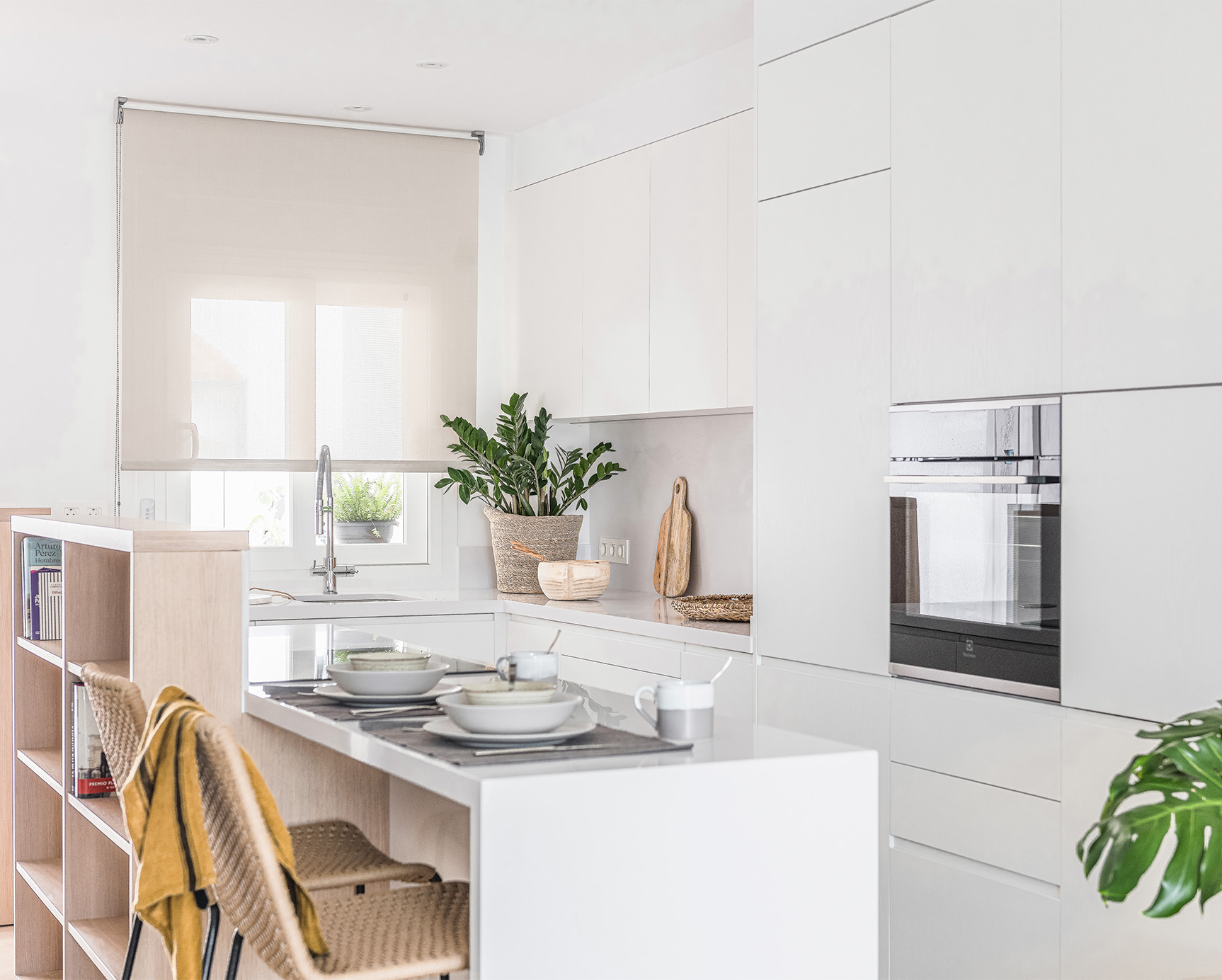 Diseño de cocina abierta a salón
