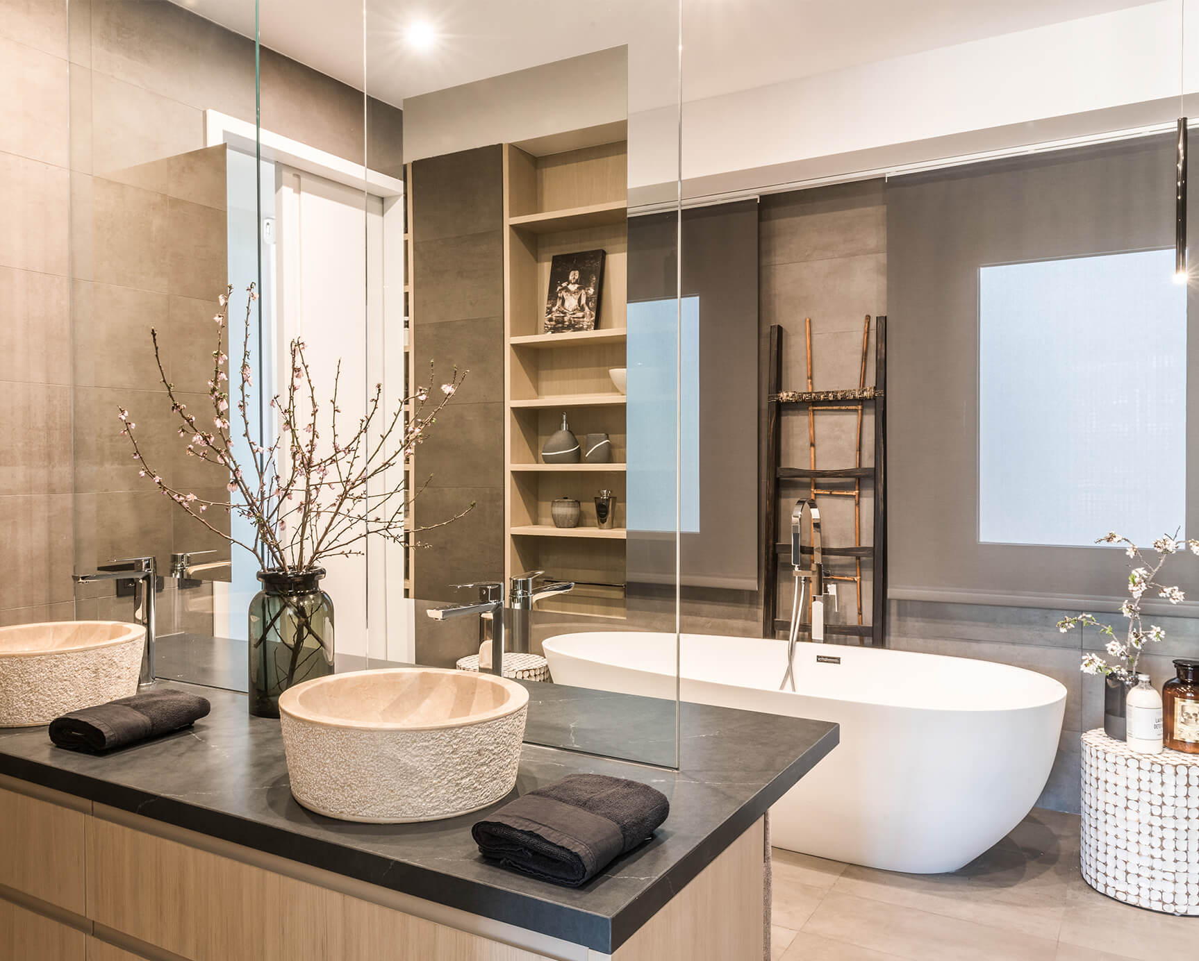 Diseño de lavabo en suite