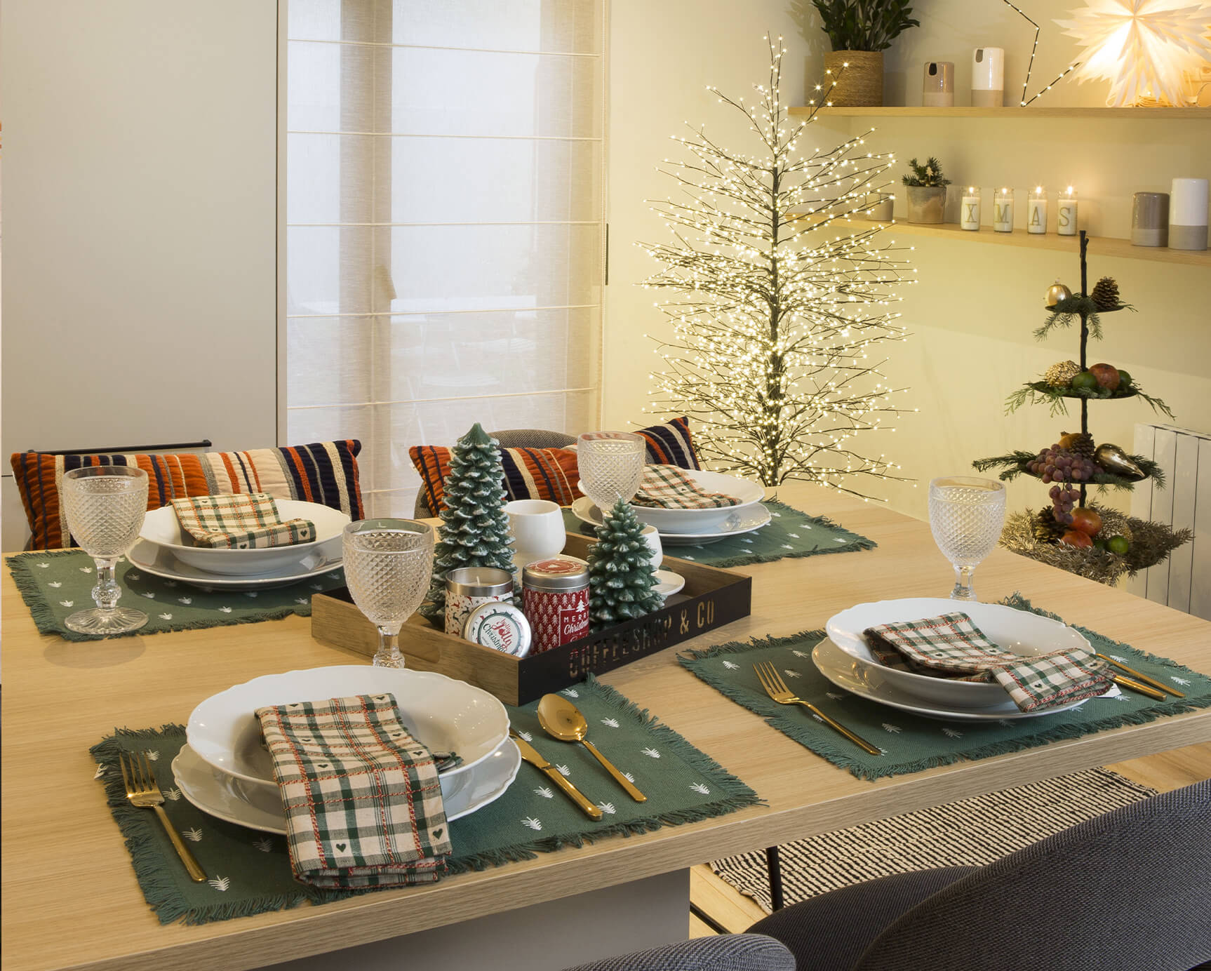 Decorar mesa informal en Navidad Decorar mesa informal en Navidad