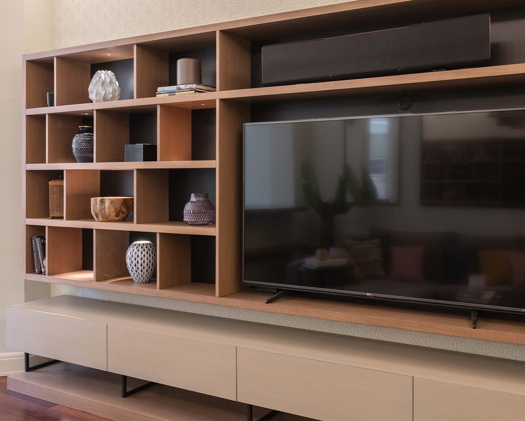 Mueble televisión con estanterías Mueble televisión con estanterías