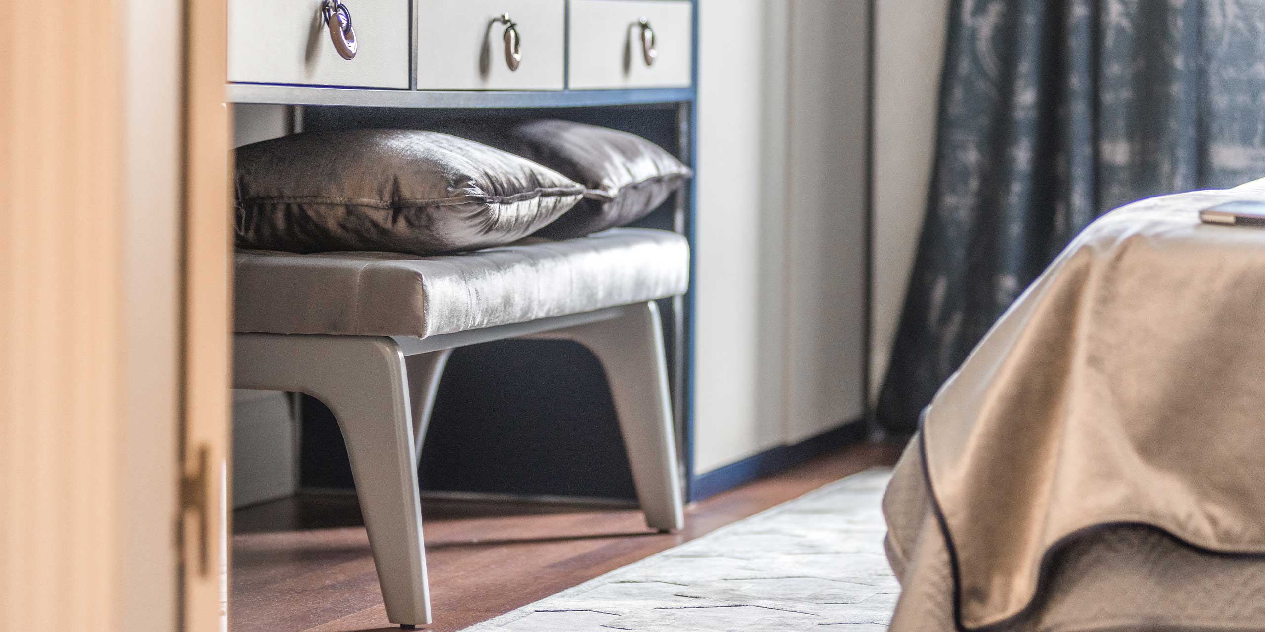 Cojines en habitación para el invierno