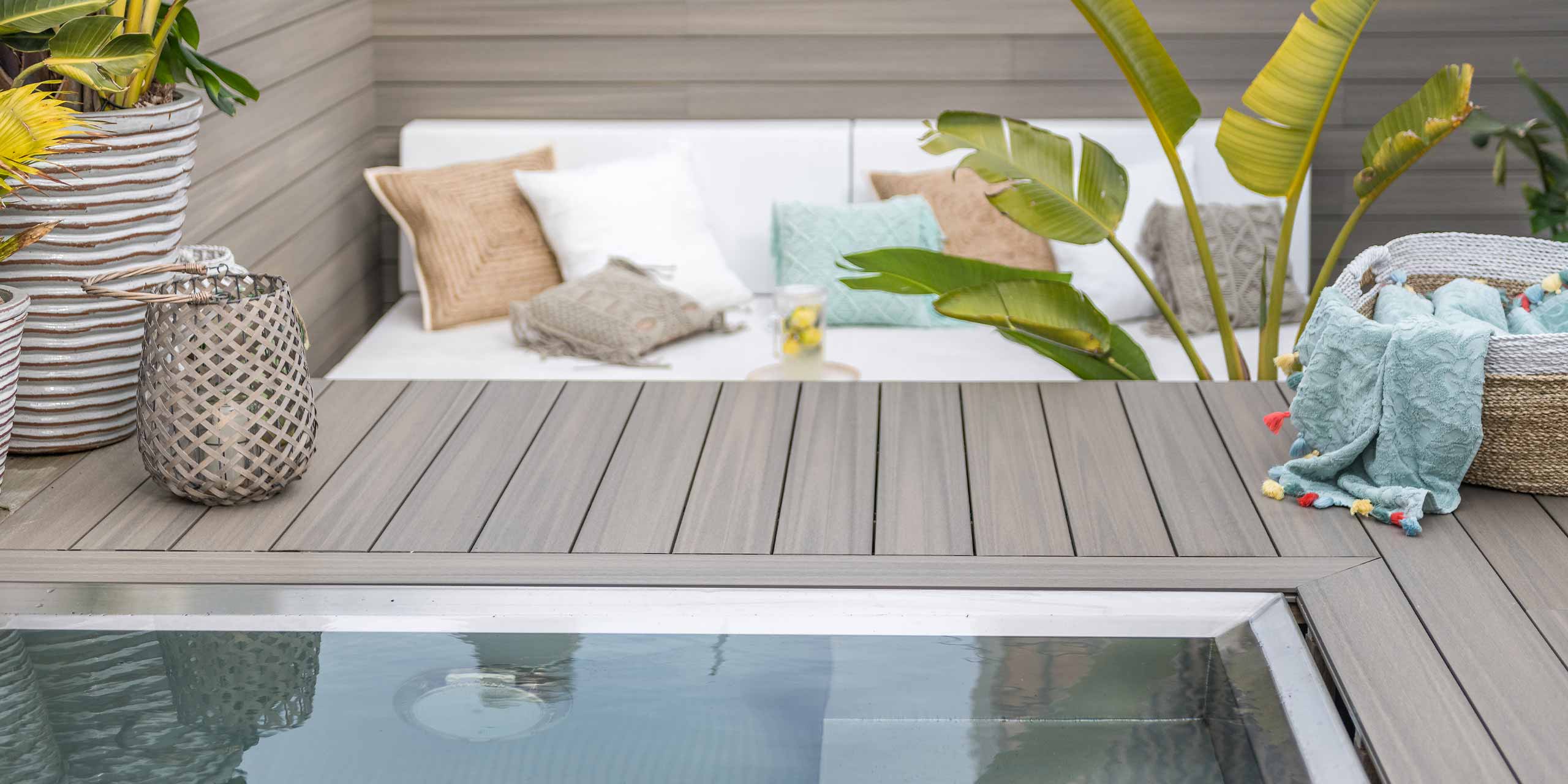 Terraza con sofás