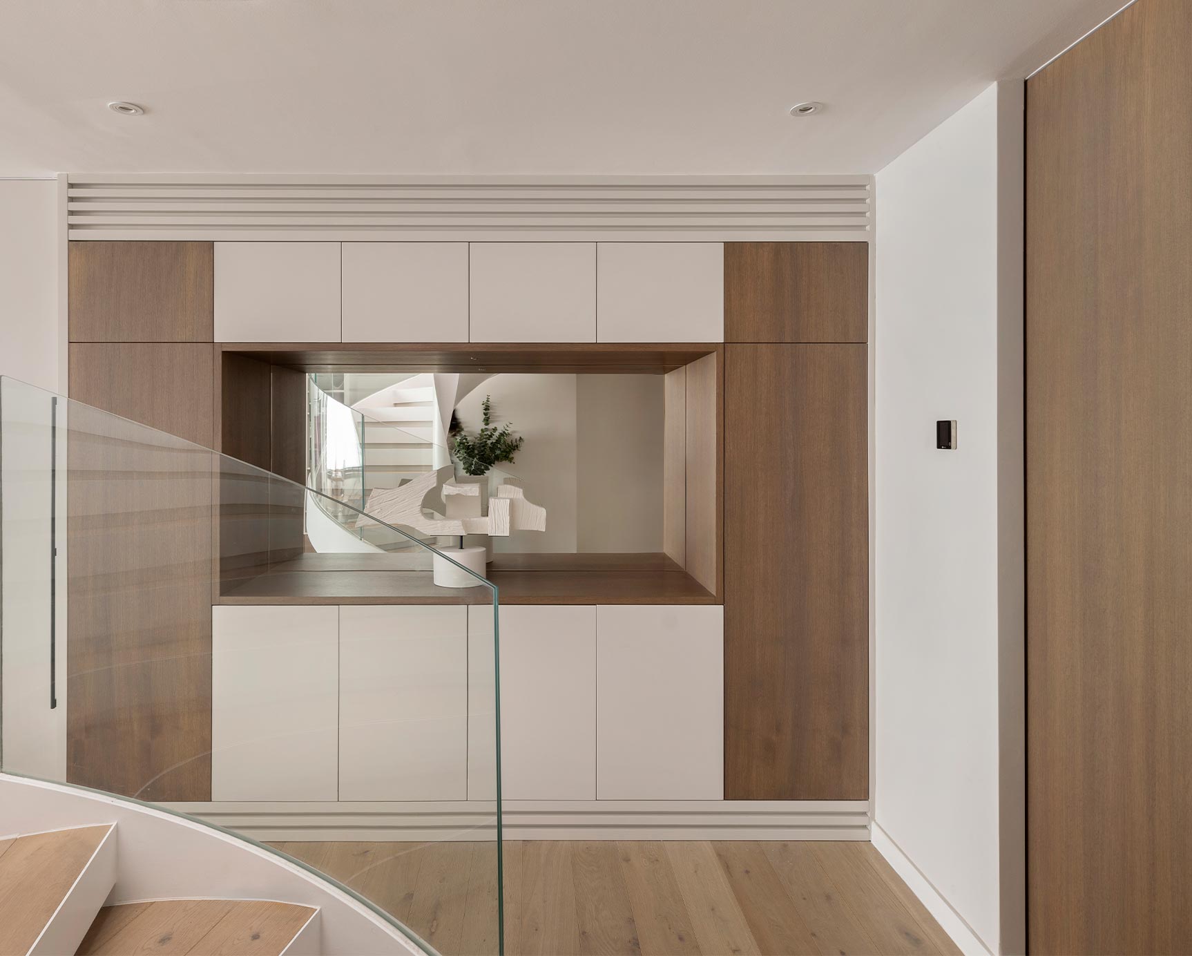 Modern white wall unit